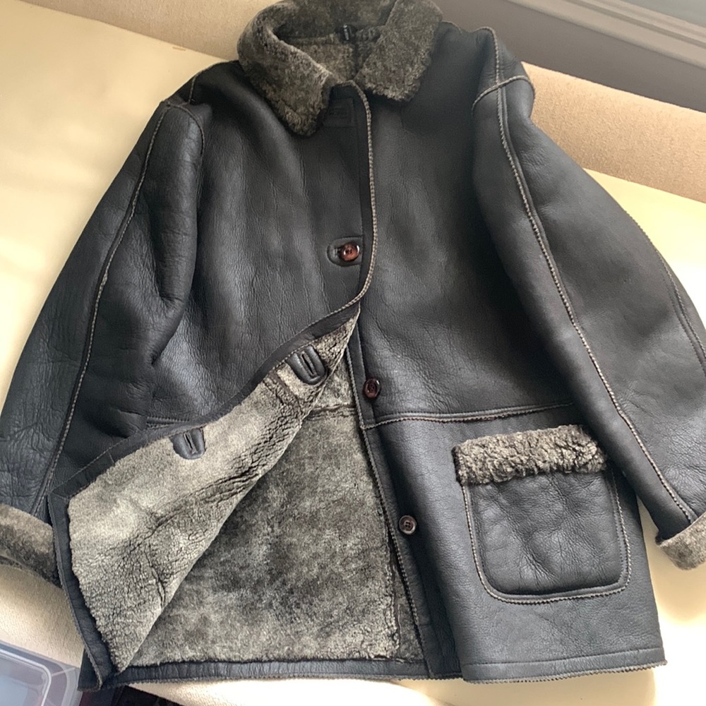 Woman’s large real shearling coat